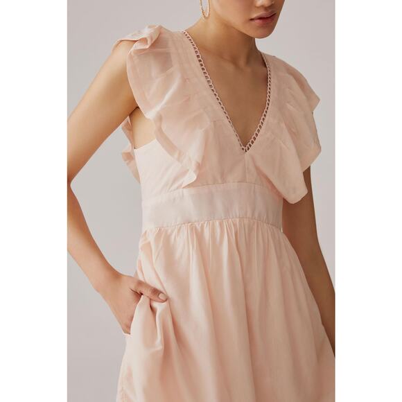 Anthropologie V-Neck Plunge Tunic Mini Dress - New - Size Large - Picture 4 of 7